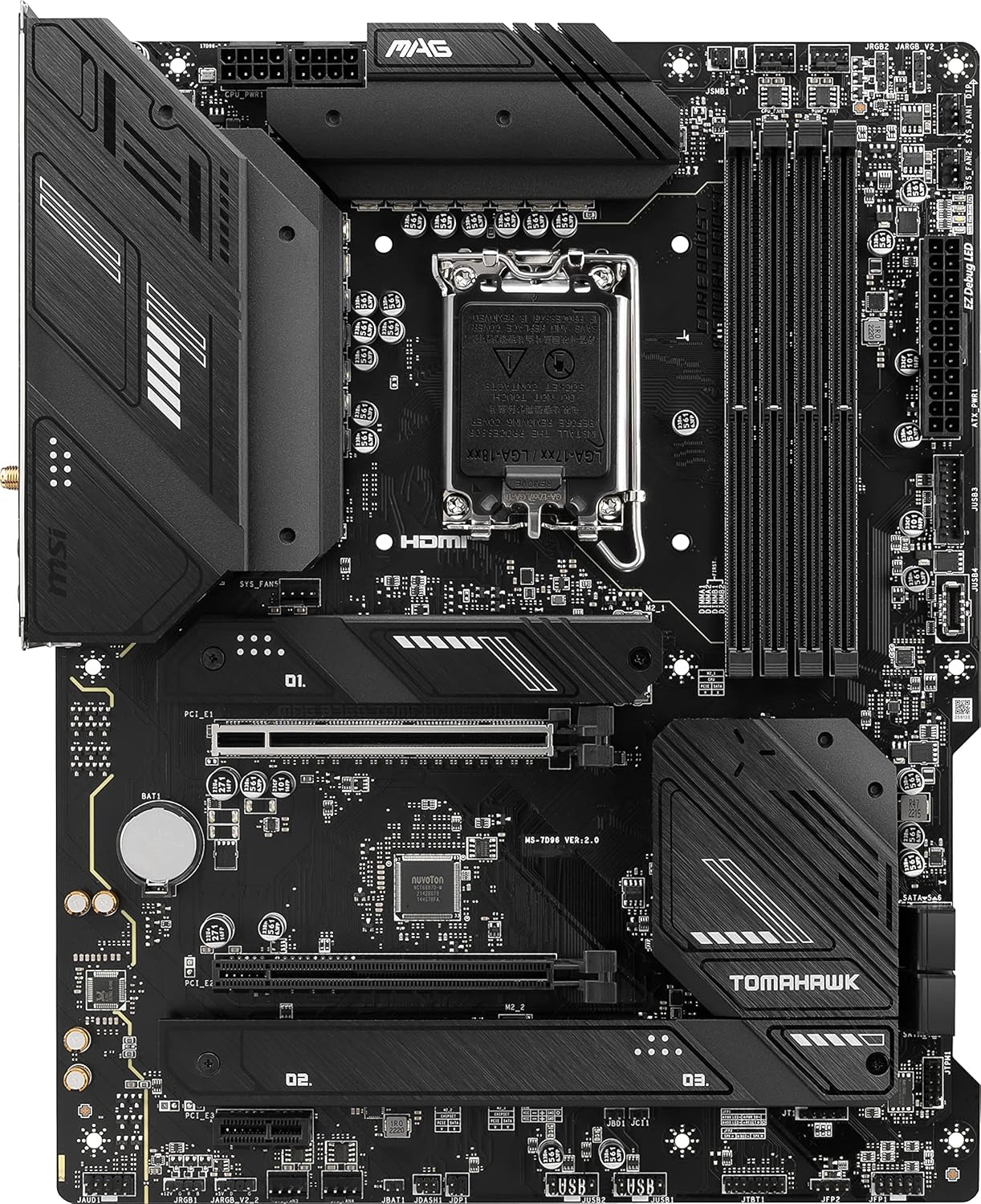MSI B760TAMAWIFI MAG Tomahawk Gaming Motherboard DDR5
