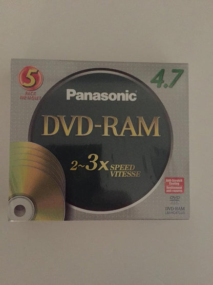 Panasonic 8541704811 DVD-RAM 4.7GB 2-3X 5-Pack
