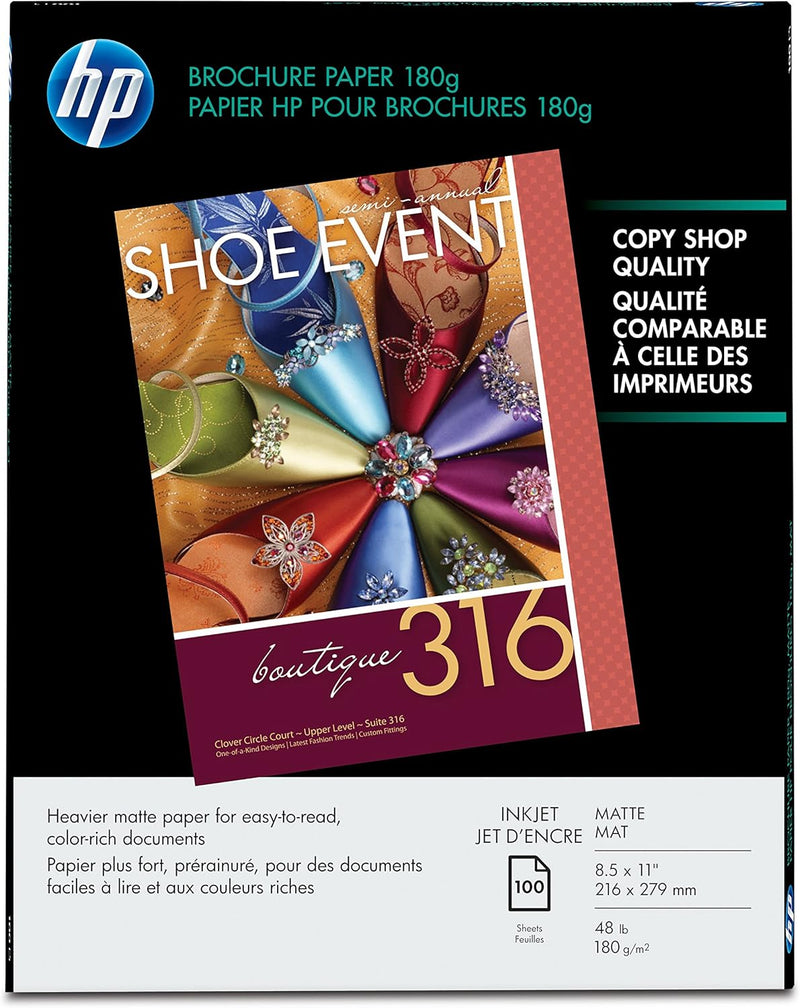 HP Q5445A Matte Brochure Flyer Paper 100 Sheets — main product image