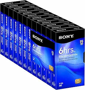Sony 12T120VL/WM 120-Minute Premium VHS Cassettes 12-Pack