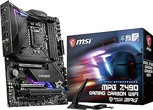 MSI MPG Z490 Gaming Carbon WiFi ATX Motherboard