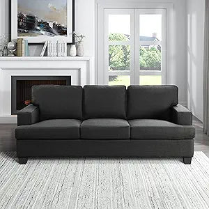 Lexicon 194840166412 Elein Modern Living Room Sofa - Black
