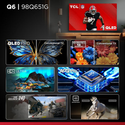 TCL 98Q651G 98-Inch QLED 4K UHD Smart Google TV
