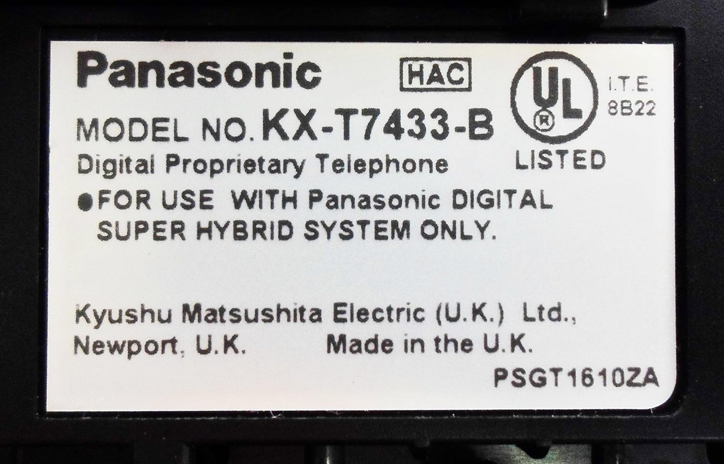 Panasonic KX-T7433 Black Digital Telephone (Refurbished)