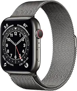 Apple Watch Series 6 LTE 44mm Graphite Stainless Steel (Renewed)