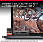 SanDisk SDSDXEP-512G-GN4IN Extreme PRO 512GB SDXC UHS-II Card - 6K/4K UHD
