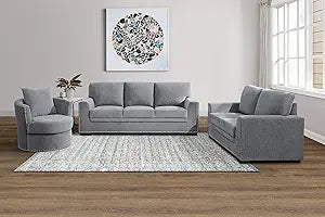Lexicon S189468DG Winona 3-Piece Living Room Set - Gray
