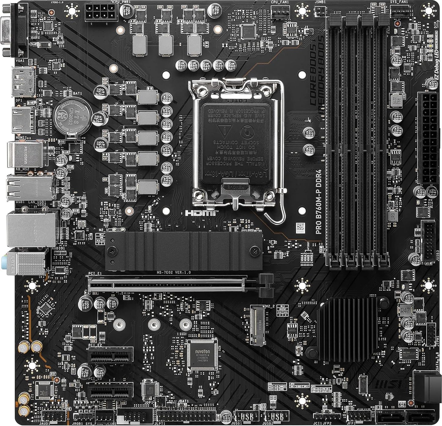 MSI PRO B760M-P DDR4 Motherboard Intel 12th/13th/14th Gen