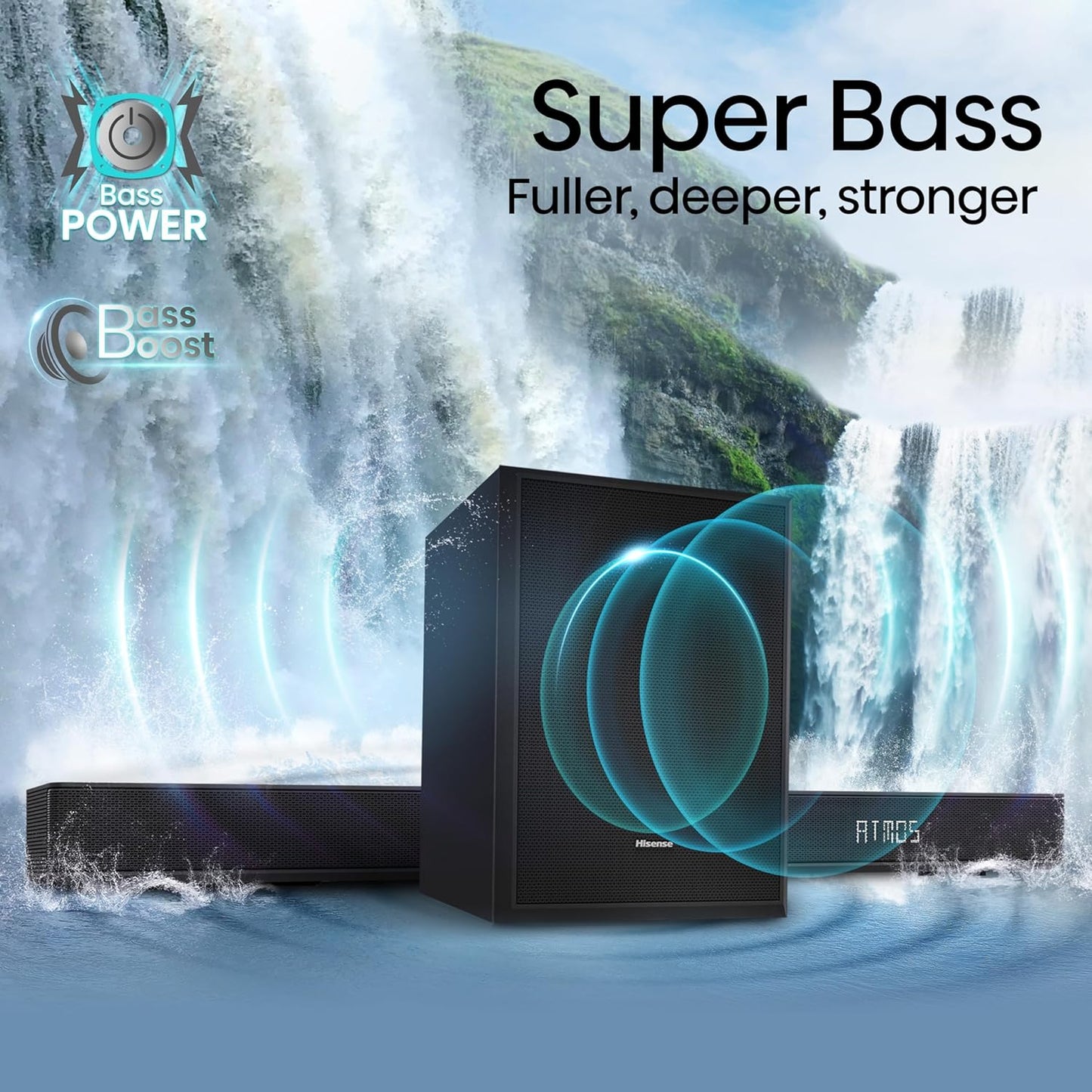Hisense AX3125H 3.1.2Ch Dolby Atmos Sound Bar w/ Wireless Subwoofer