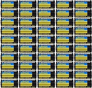 Panasonic CR123A-50PK 3V Photo Lithium Batteries 50pcs