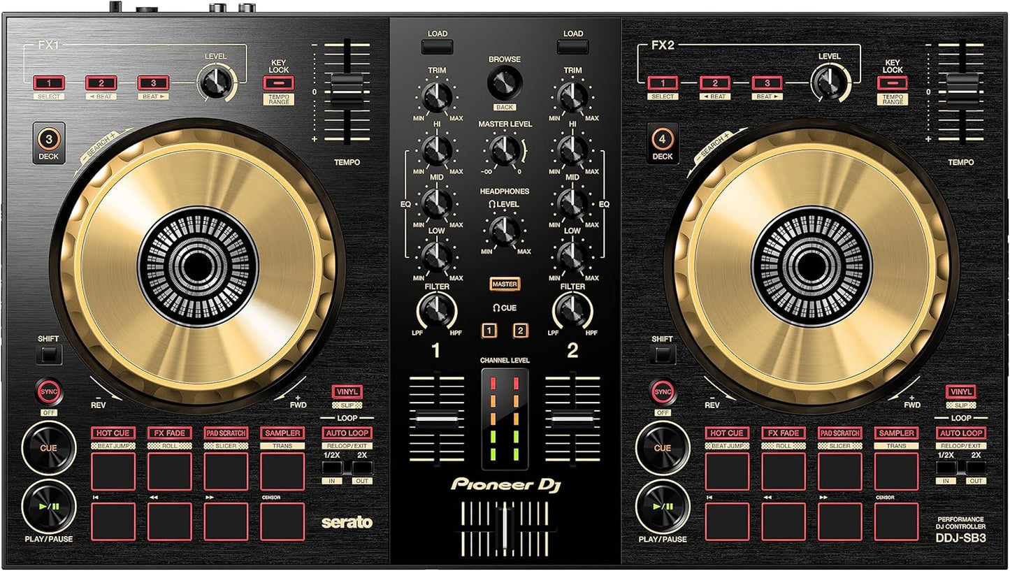 Pioneer DJ DDJ-SB3-N Serato DJ Controller Gold Edition