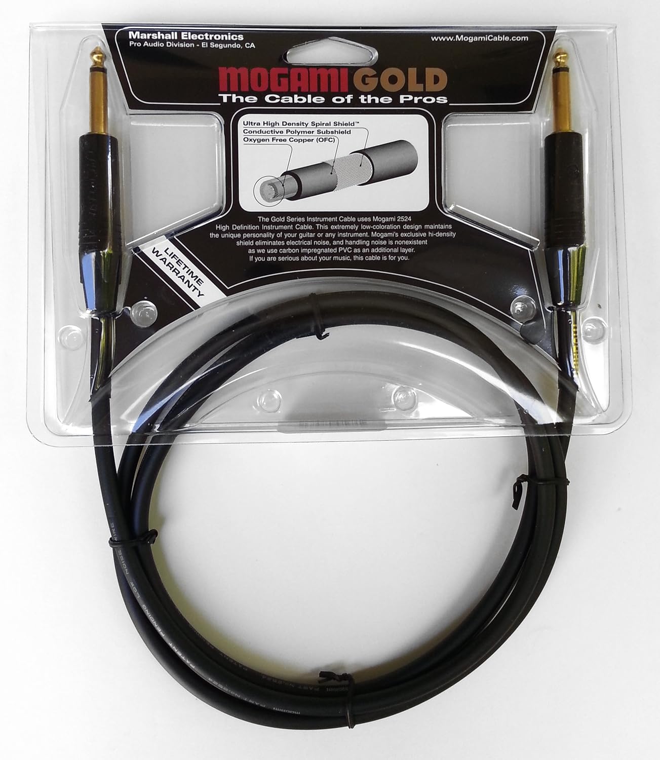 Mogami Gold TS-TS 06 Guitar Instrument Patch Cable 6ft