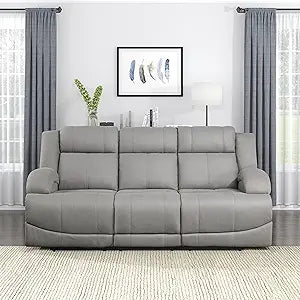 Lexicon 194840178910 Landwood Power Reclining Gray Sofa