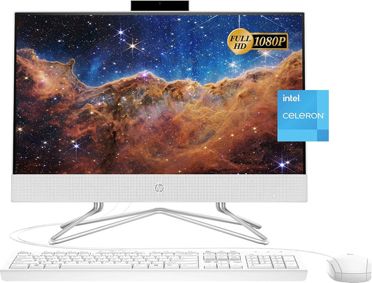 HP 22-df0224 21.5" FHD All-in-One Desktop White