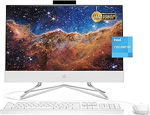 HP 22-df0224 All-in-One Desktop 21.5" FHD Celeron 16GB 512GB SSD