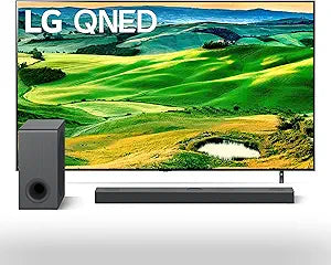 LG QNED80 Series 75" 4K TV with S80QY Sound Bar
