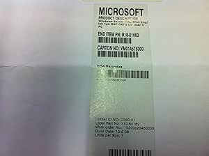 Microsoft R18-01063 Windows Server 2003 5 CAL Pack