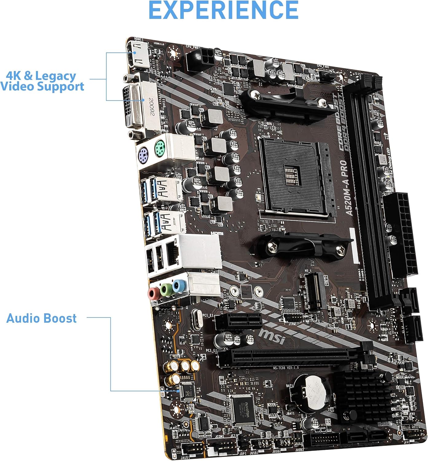 MSI A520M-A PRO Ryzen AM4 Micro-ATX Motherboard