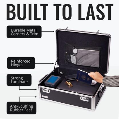 Vaultz VZ00323 Combination Lock Box for Laptop Cash and Medicine