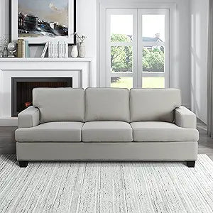 Lexicon Elein Khaki Living Room Sofa Textured Fabric