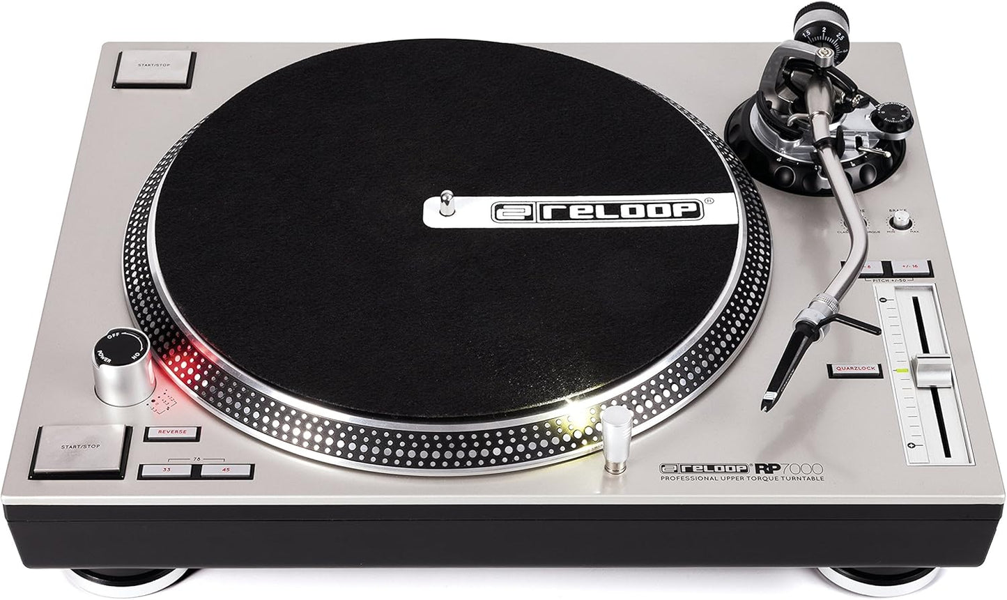 Reloop AMS-RP-7000-SLV RP-7000 Quartz DJ Turntable
