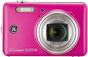 GE E1255W-PK 12MP Digital Camera 5X Zoom Pink — main product image