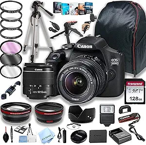 Canon 2000D DSLR Camera: 18-55mm Lens Bundle