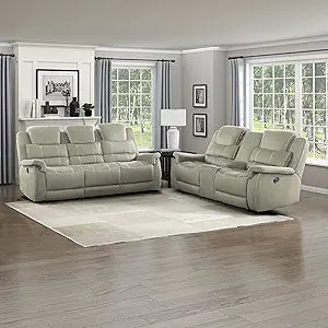 Lexicon 194840175643 Saffold Gray Reclining Living Room Set