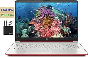 HP Premium 15.6" HD Laptop Pentium 6405U & Marxsol Cable