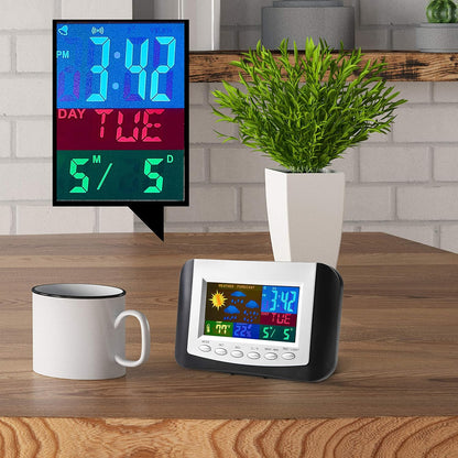 RCA Weather Station Alarm Clock with Color Display
