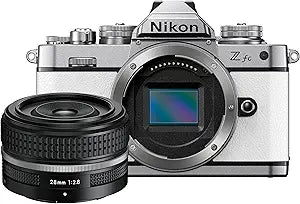Nikon ZFC091YA Z fc Mirrorless Camera, 28mm f/2.8 Lens (White)