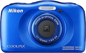 Nikon FBA_S33BL COOLPIX S33 Waterproof Digital Camera Blue