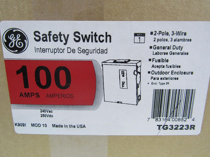 GE TG3223R 100A 240V 3Ph NN3R Breaker — main product image