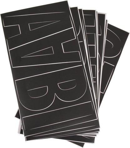 Westcott 15860 LetterCraft 6-Inch Removable Vinyl Letters - Black