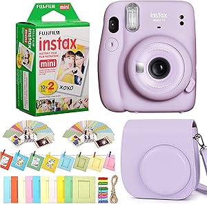 Fujifilm Instax Mini 11 Lilac Purple Instant Camera Bundle