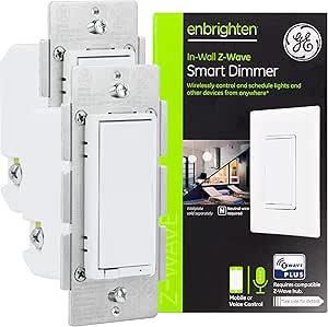 GE 54558 Enbrighten Z-Wave Plus Smart Dimmer 2-Pack