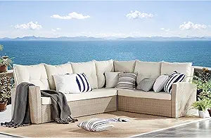 Misc Wicker Outdoor Sectional Sofa with Cushions — main product image