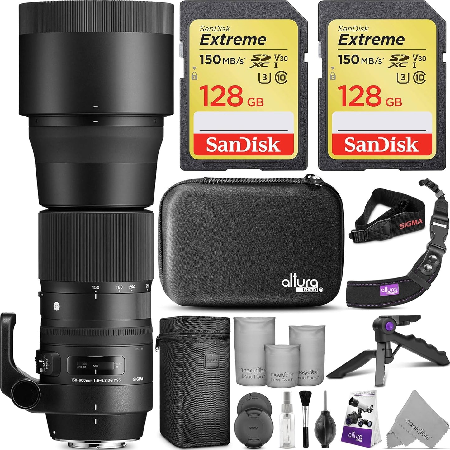 Sigma KM0657 150-600mm Nikon Lens Kit w/ Accessories
