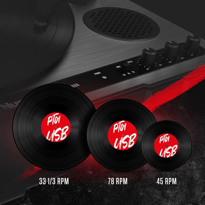 Numark PT01USB & HF175 Portable Vinyl Record Player Headphones