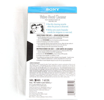 Sony T-6CLDL VHS / S-VHS Video Head Cleaner