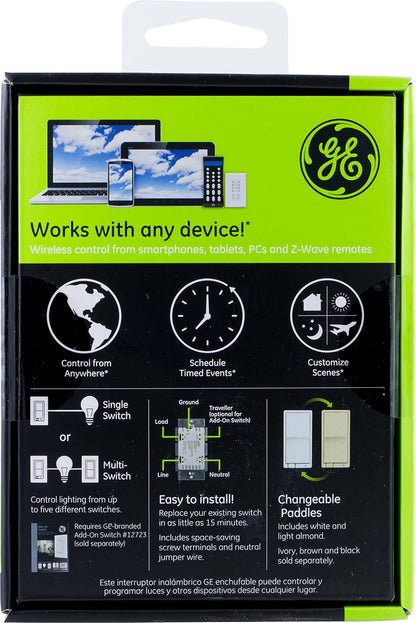 GE 12722 Z-Wave Smart Dimmer Light Switch