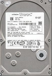 Hitachi HUA721075KLA330 750GB SATA Hard Drive