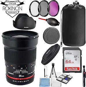 Rokinon RK35M-E 35mm f/1.4 Sony E-Mount Lens — main product image