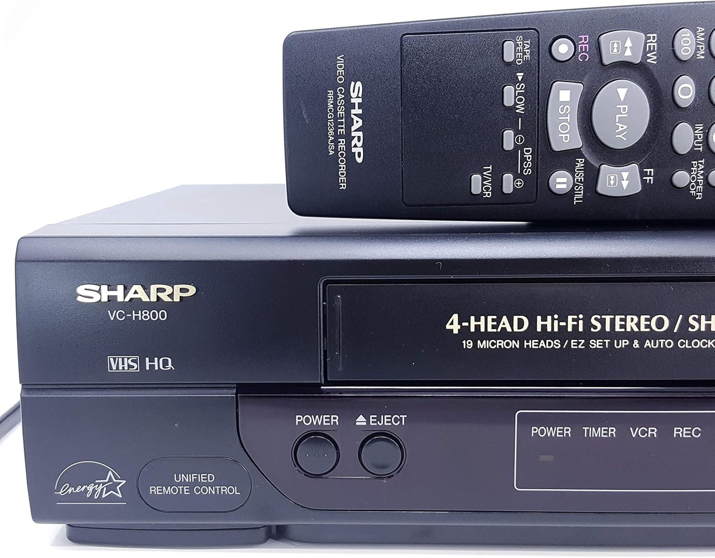 Sharp VC-H800U 4-Head Hi-Fi Stereo VHS VCR Player/Recorder