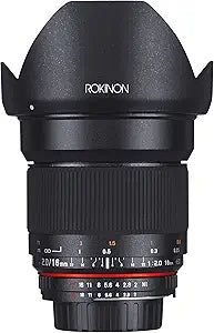 Rokinon 16MAF-N 16mm f/2.0 Wide Angle Lens Nikon DX