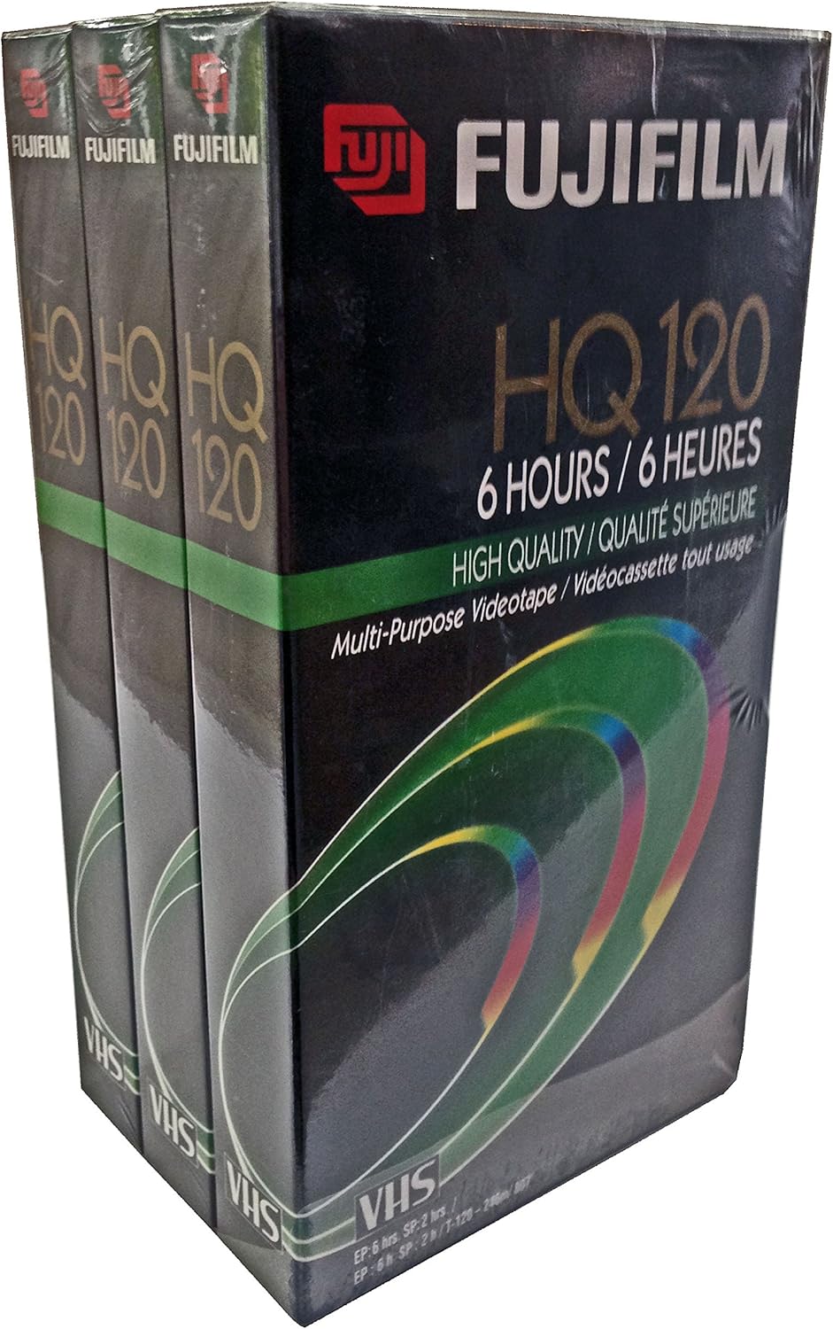 Fujifilm HQT1203PK 3-Pack 120-Minute VHS Tapes