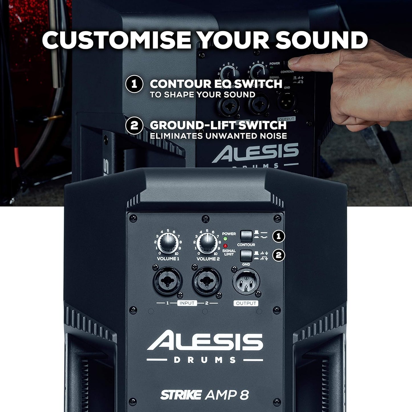 Alesis Strike Amp 8, 2000W Electronic Drum Amplifier (Renewed)
