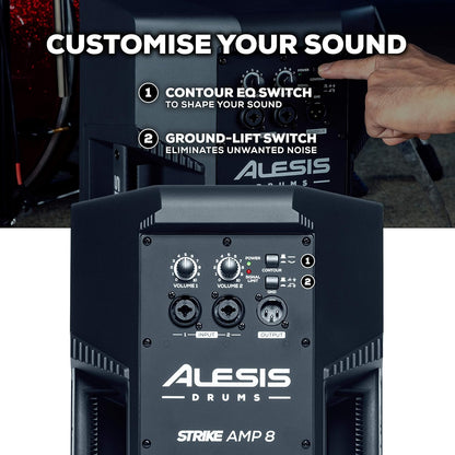 Alesis Strike Amp 8, 2000W Electronic Drum Amplifier (Renewed)