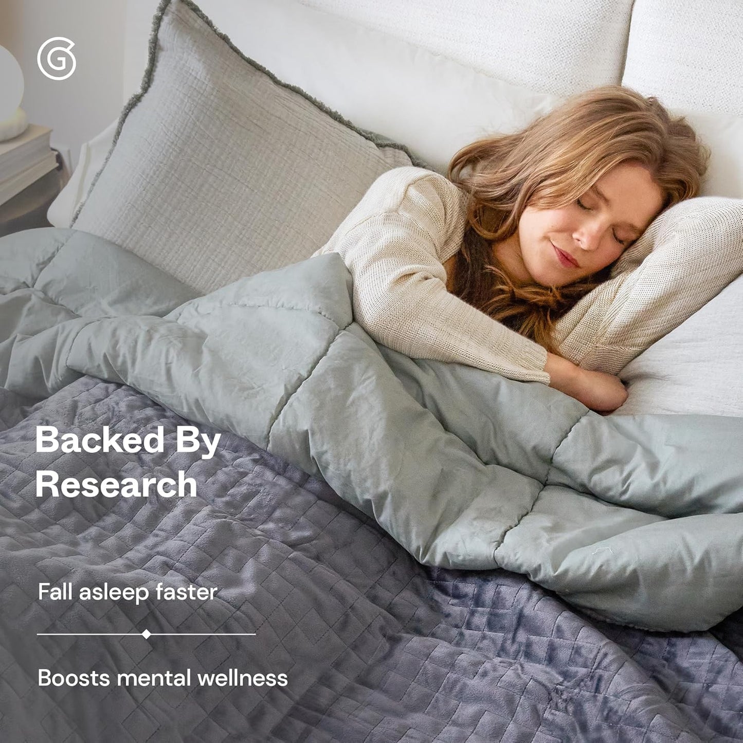 Gravity The Gravity Blanket 20lbs: Weighted Comfort, Grey Twin