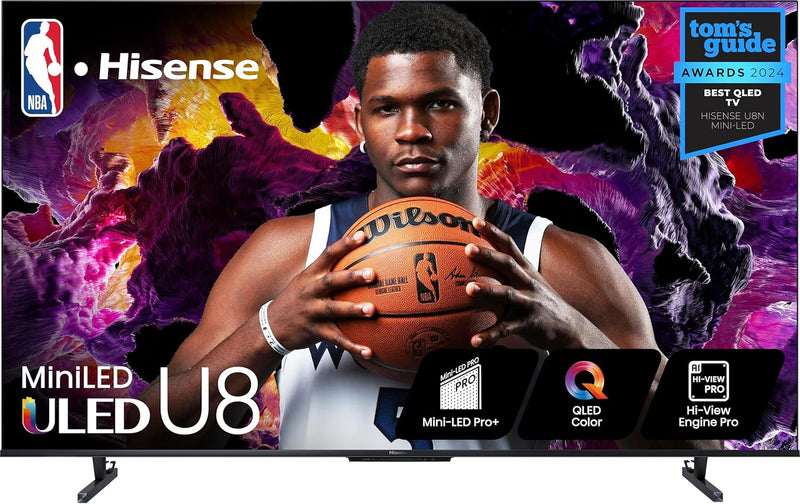 Hisense 55U8N 55-Inch Mini-LED QLED 4K Google TV — main product image